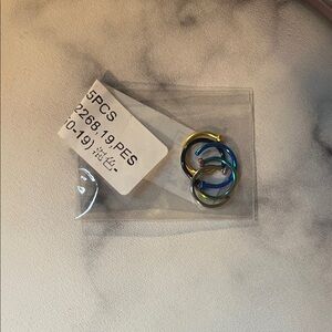 Multicolor Hoop nose rings